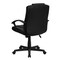 Emma and Oliver Mid-Back Leather Ripple and Accent Stitch Upholstered Swivel Task Office Chair with Arms